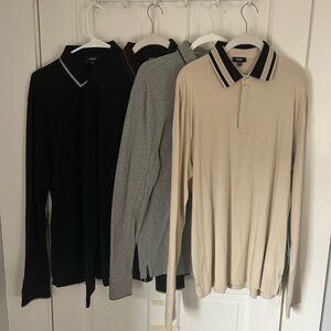 Men's Polo Shirt Collection - Black, Gray, and Cream